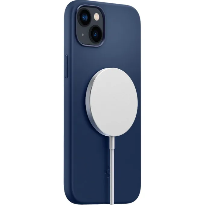 Etui Spigen iPhone 14 Plus Silicone Fit Mag Magsafe Navy Blue