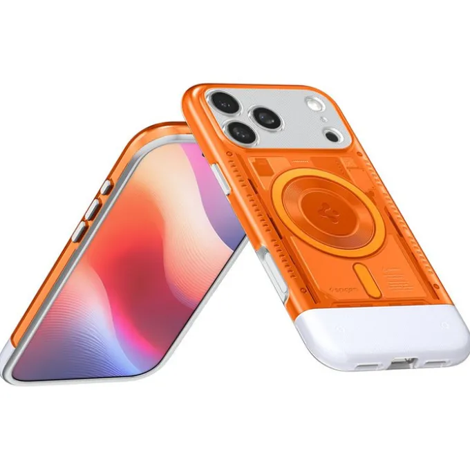 ETUI SPIGEN IPHONE 17 PRO CLASSIC C1 MAG MAGSAFE TANGERINE