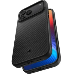 ETUI SPIGEN IPHONE 17 PRO ENZO ARAMID ”T” MAG MAGSAFE CZARNE