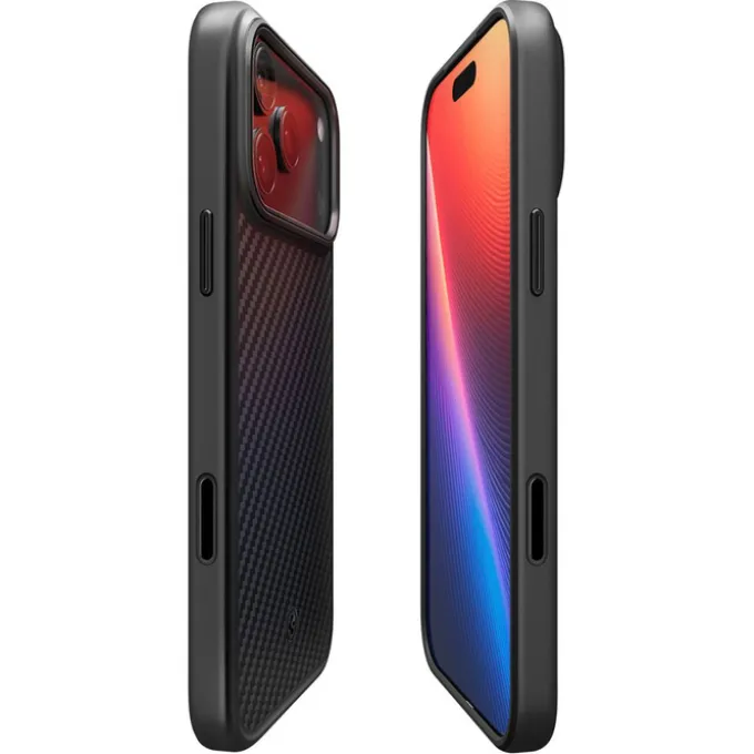 ETUI SPIGEN IPHONE 17 PRO ENZO ARAMID ”T” MAG MAGSAFE CZARNE