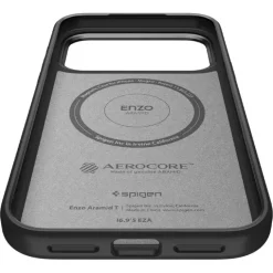 ETUI SPIGEN IPHONE 17 PRO ENZO ARAMID ”T” MAG MAGSAFE CZARNE