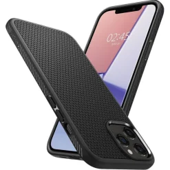Etui SPIGEN iPhone 12 / 12 Pro Liquid Air Matte Black Czarne Case