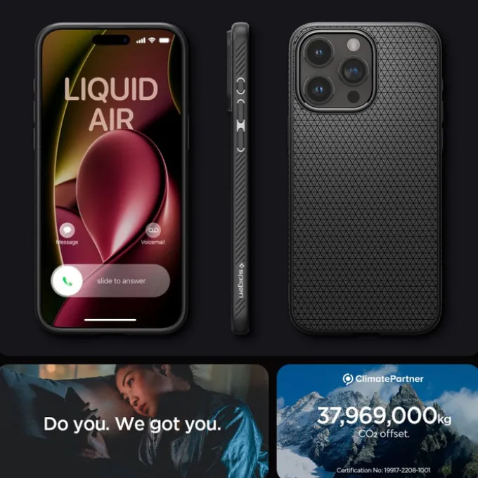 Etui SPIGEN iPhone 15 Pro Liquid Air Matte Black Case