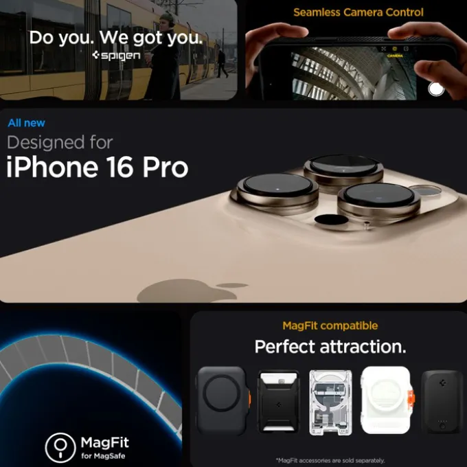 ETUI SPIGEN IPHONE 16 PRO LIQUID AIR ”T” MAG MAGSAFE MATTE CZARNE