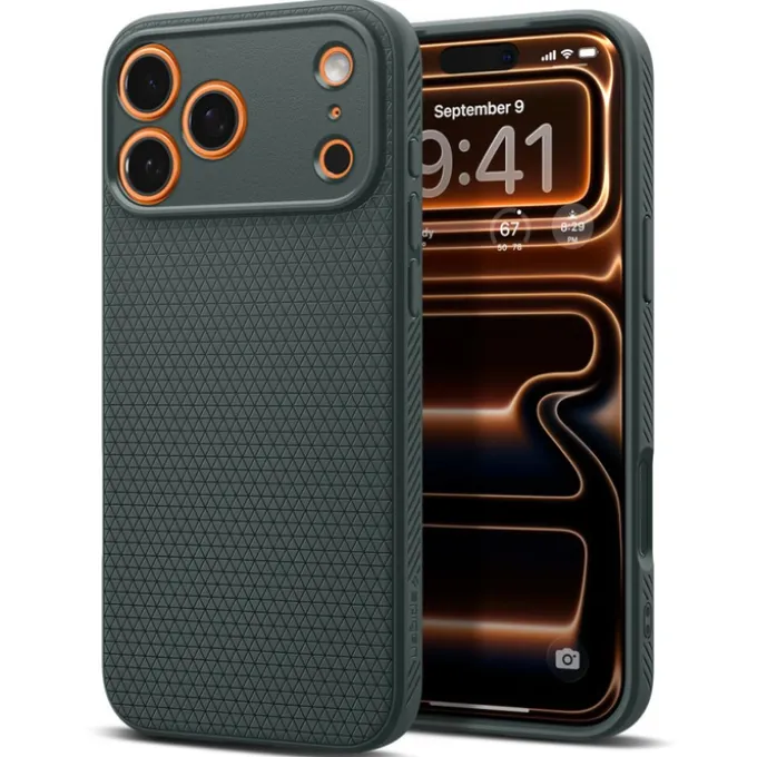ETUI SPIGEN IPHONE 17 PRO MAX LIQUID AIR ABYSS GREEN