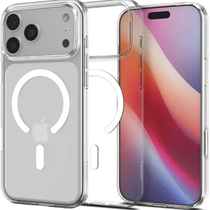 ETUI SPIGEN IPHONE 17 PRO MAX LIQUID CRYSTAL MAG MAGSAFE CLEAR/WHITE