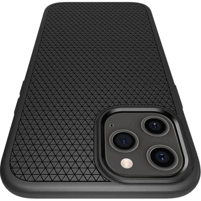 Etui SPIGEN iPhone 12 Pro Max Liquid Air Matte Black Czarne Case
