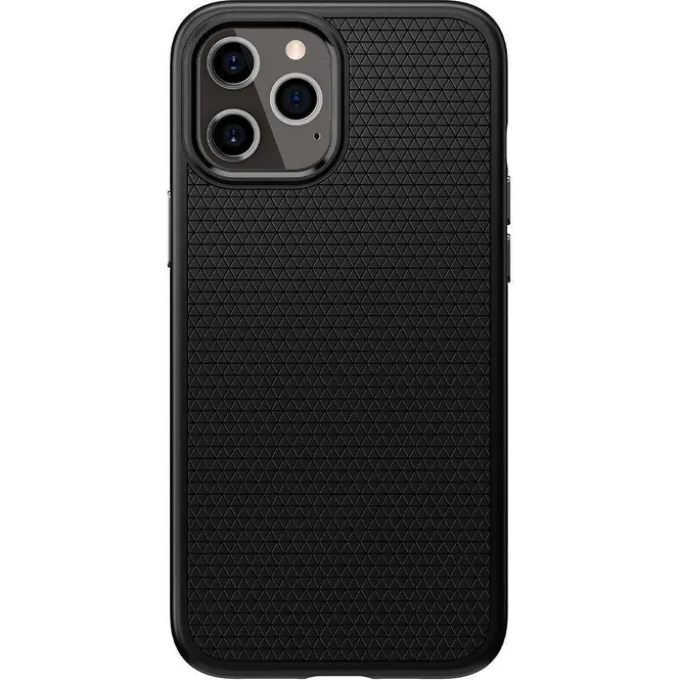 Etui SPIGEN iPhone 12 Pro Max Liquid Air Matte Black Czarne Case