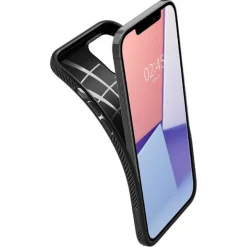 Etui SPIGEN iPhone 12 Pro Max Liquid Air Matte Black Czarne Case