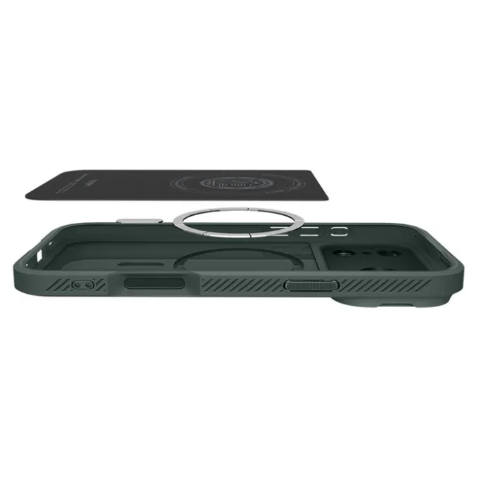 ETUI SPIGEN IPHONE 17 PRO MAX OPTIK ARMOR MAG MAGSAFE ABYSS GREEN