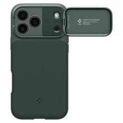 ETUI SPIGEN IPHONE 17 PRO MAX OPTIK ARMOR MAG MAGSAFE ABYSS GREEN