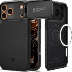 ETUI SPIGEN IPHONE 17 PRO MAX OPTIK ARMOR MAG MAGSAFE CZARNE