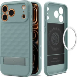 ETUI SPIGEN IPHONE 17 PRO MAX PARALLAX ”S” MAG MAGSAFE SAGE GREEN
