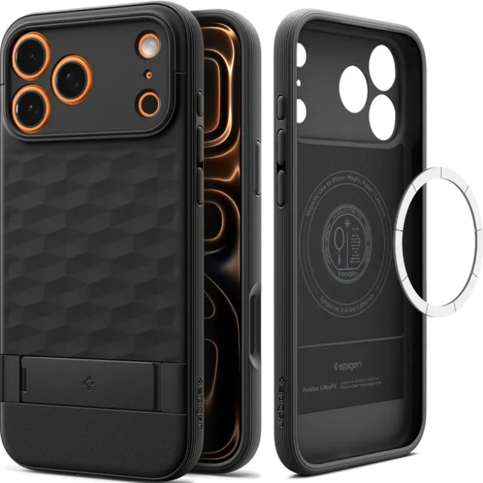 ETUI SPIGEN IPHONE 17 PRO MAX PARALLAX ”S” MAG MAGSAFE MATTE BLACK