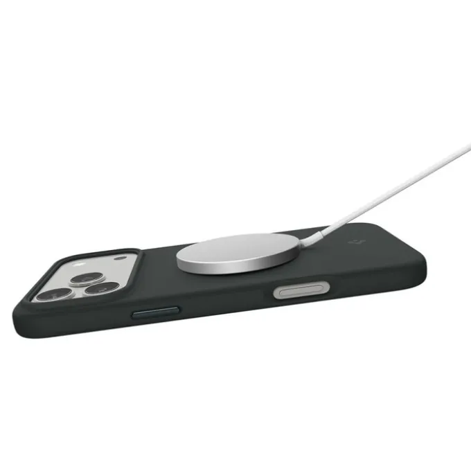 ETUI SPIGEN IPHONE 17 PRO MAX SILICONE FIT MAG MAGSAFE ABYSS GREEN
