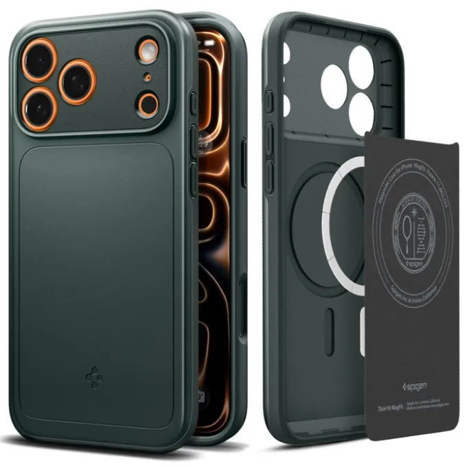 ETUI SPIGEN IPHONE 17 PRO MAX THIN FIT MAG MAGSAFE ABYSS GREEN