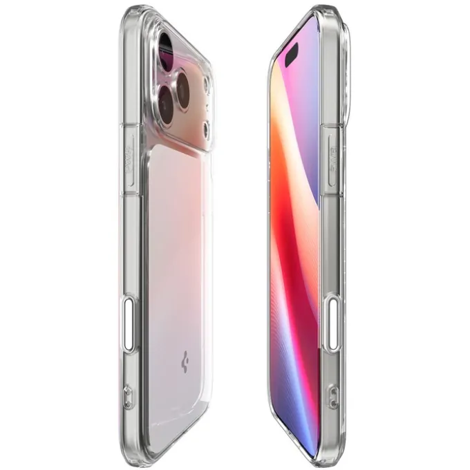 ETUI SPIGEN IPHONE 17 PRO MAX ULTRA HYBRID ”T” MAG MAGSAFE CLEAR/WHITE