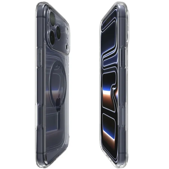 ETUI SPIGEN IPHONE 17 PRO MAX ULTRA HYBRID MAG MAGSAFE CLEAR/DEEP BLUE