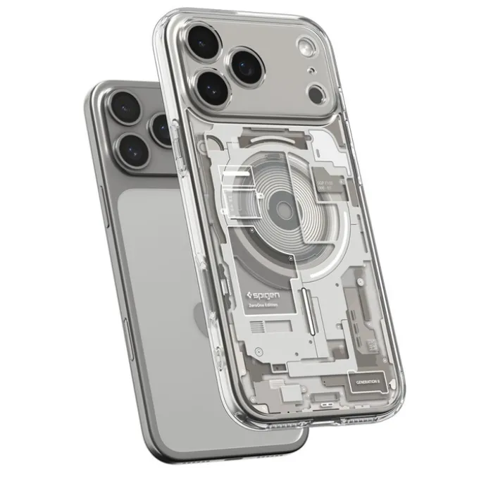ETUI SPIGEN IPHONE 17 PRO MAX ULTRA HYBRID MAG MAGSAFE ZERO ONE NATURAL TITANIUM