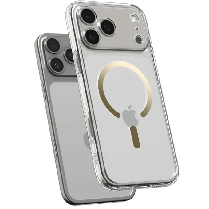 ETUI SPIGEN IPHONE 17 PRO MAX ULTRA HYBRID MAG MAGSAFE CLEAR/GOLD