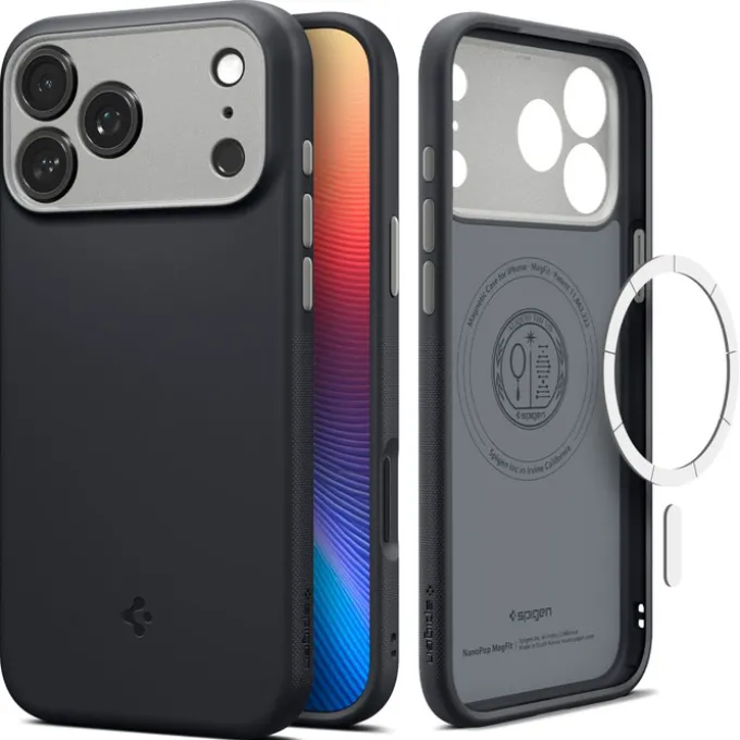 ETUI SPIGEN IPHONE 17 PRO NANO POP MAG MAGSAFE BLACK SESAME