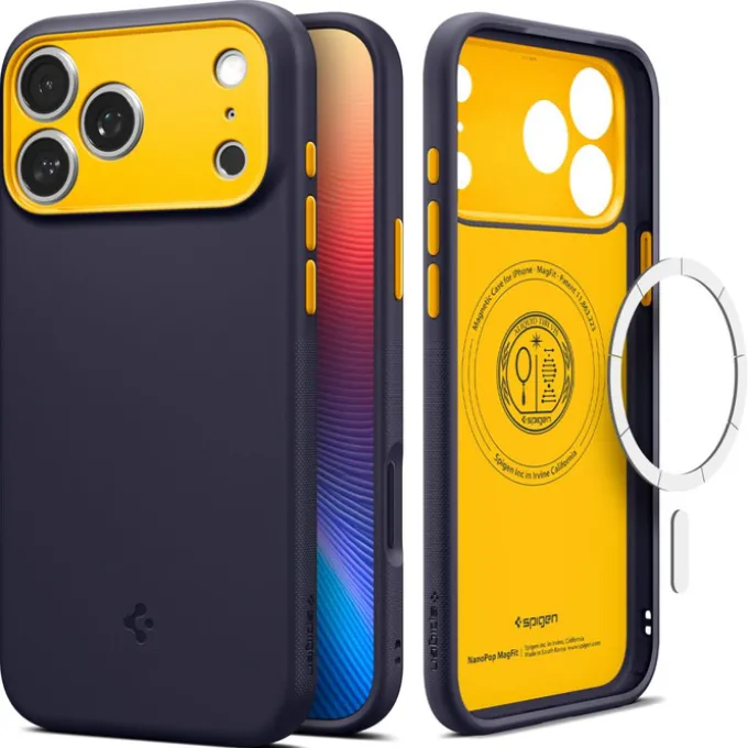 ETUI SPIGEN IPHONE 17 PRO NANO POP MAG MAGSAFE BLUEBERRY NAVY