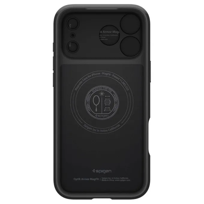 ETUI SPIGEN IPHONE 17 PRO OPTIK ARMOR MAG MAGSAFE CZARNE