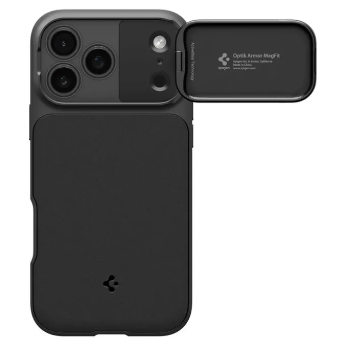 ETUI SPIGEN IPHONE 17 PRO OPTIK ARMOR MAG MAGSAFE CZARNE