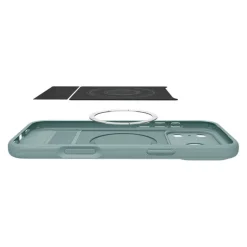 ETUI SPIGEN IPHONE 17 PRO PARALLAX ”S” MAG MAGSAFE SAGE GREEN