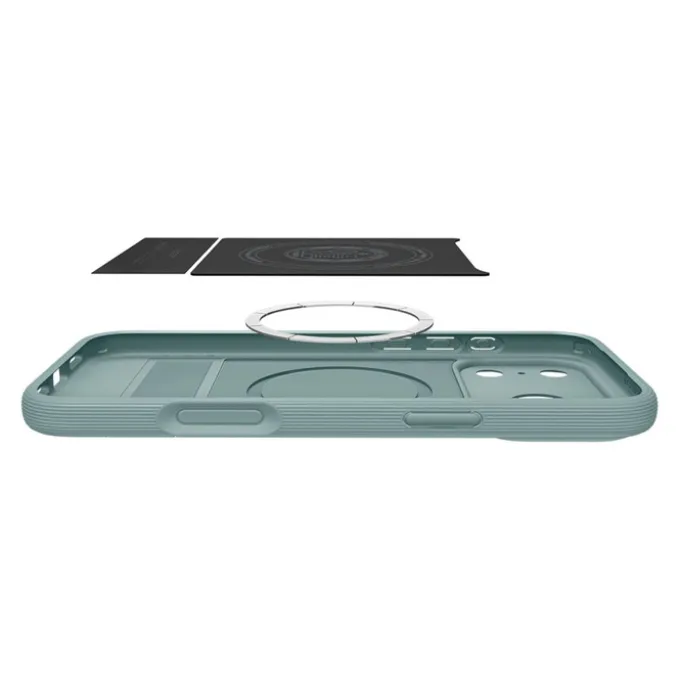 ETUI SPIGEN IPHONE 17 PRO PARALLAX ”S” MAG MAGSAFE SAGE GREEN
