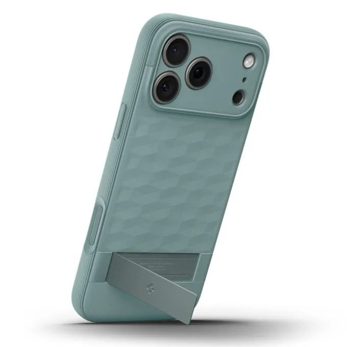 ETUI SPIGEN IPHONE 17 PRO PARALLAX ”S” MAG MAGSAFE SAGE GREEN