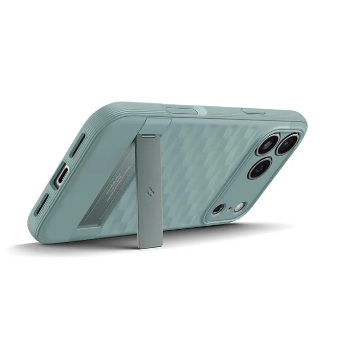 ETUI SPIGEN IPHONE 17 PRO PARALLAX ”S” MAG MAGSAFE SAGE GREEN
