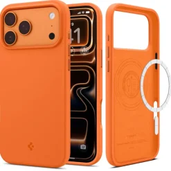 ETUI SPIGEN IPHONE 17 PRO SILICONE FIT MAG MAGSAFE COSMIC ORANGE