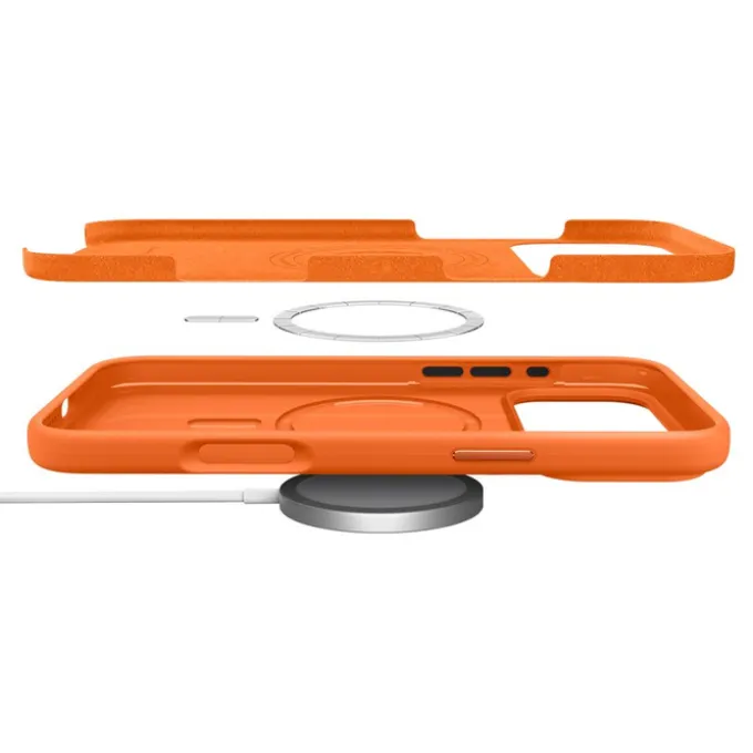ETUI SPIGEN IPHONE 17 PRO SILICONE FIT MAG MAGSAFE COSMIC ORANGE