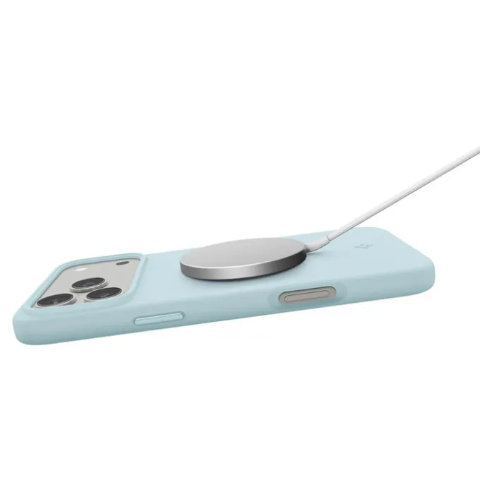 ETUI SPIGEN IPHONE 17 PRO SILICONE FIT MAG MAGSAFE MUTE BLUE