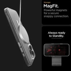 ETUI SPIGEN IPHONE 16 PRO THIN FIT MAG MAGSAFE PRZEZROCZYSTE/BIAŁE
