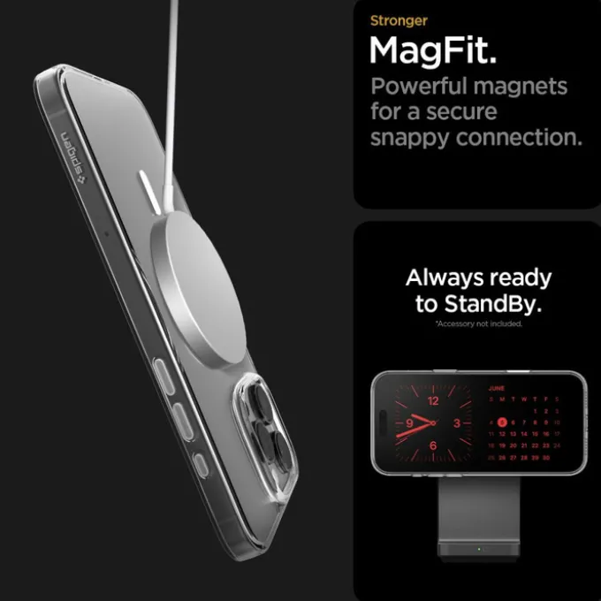 ETUI SPIGEN IPHONE 16 PRO THIN FIT MAG MAGSAFE PRZEZROCZYSTE/BIAŁE