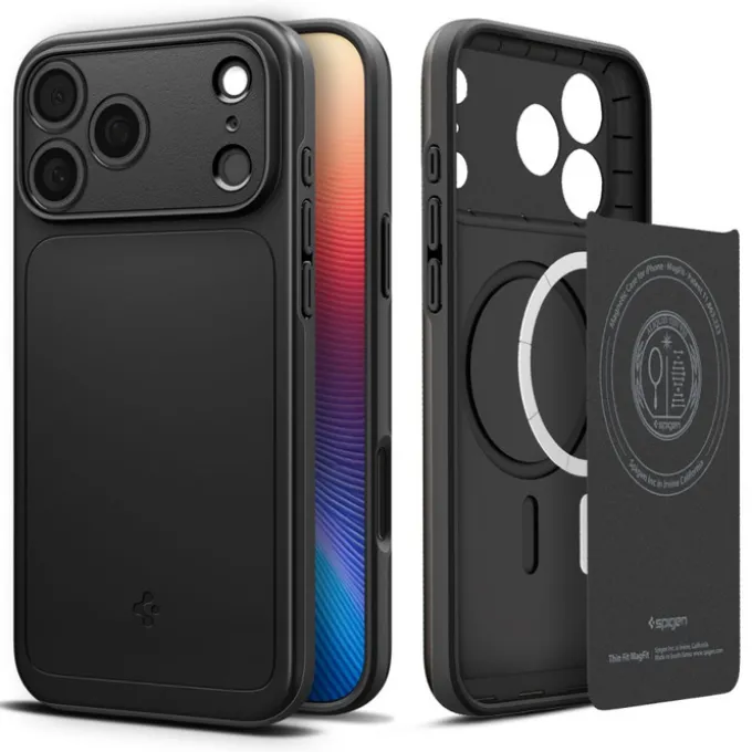 ETUI SPIGEN IPHONE 17 PRO THIN FIT MAG MAGSAFE CZARNE