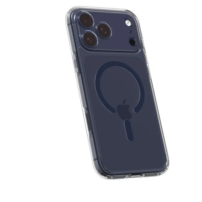 ETUI SPIGEN IPHONE 17 PRO ULTRA HYBRID MAG MAGSAFE CLEAR/DEEP BLUE