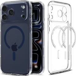 ETUI SPIGEN IPHONE 17 PRO ULTRA HYBRID MAG MAGSAFE CLEAR/DEEP BLUE