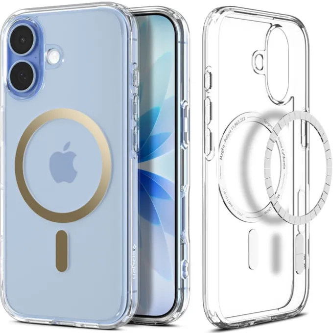 ETUI SPIGEN IPHONE 17 ULTRA HYBRID MAG MAGSAFE CLEAR/GOLD