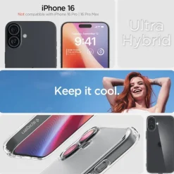 ETUI SPIGEN IPHONE 16 ULTRA HYBRID MATOWE PRZEZROCZYSTE