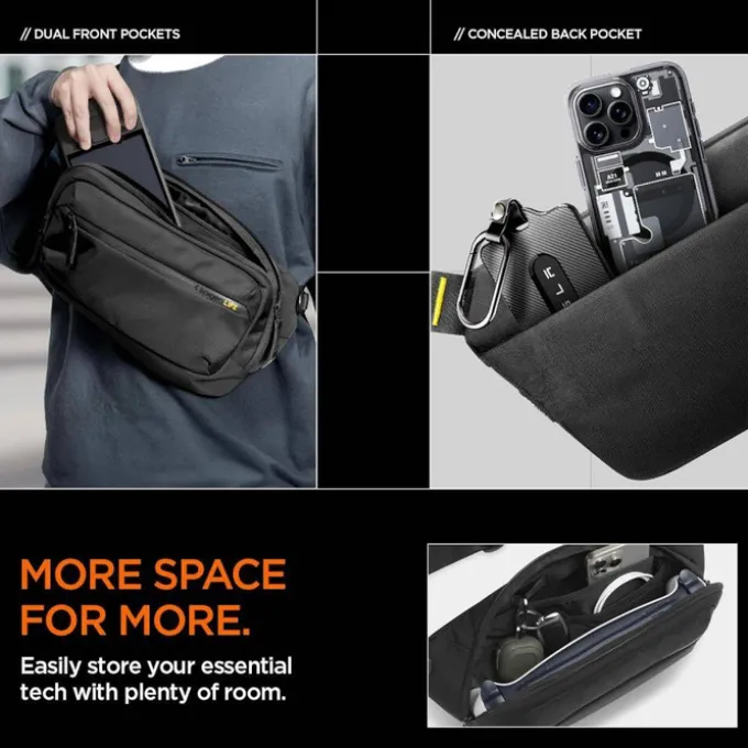 ETUI SPIGEN KD410 SLING BAG KLASDEN BLACK