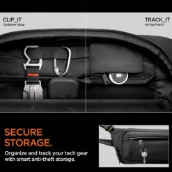 ETUI SPIGEN KD410 SLING BAG KLASDEN BLACK