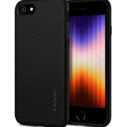 Etui SPIGEN Liquid Air Apple iPhone SE 2022 2020 7 8 Black Czarne Case