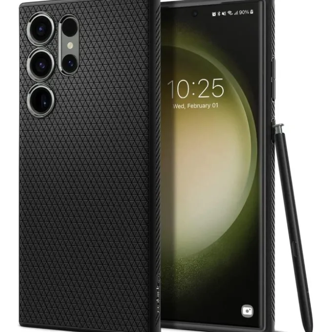 Etui Spigen Liquid Air Galaxy S23 Ultra Matte Black Case