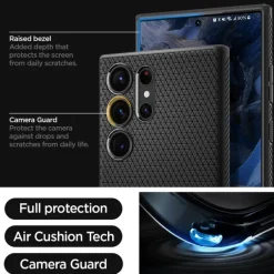 Etui Spigen Liquid Air Galaxy S23 Ultra Matte Black Case