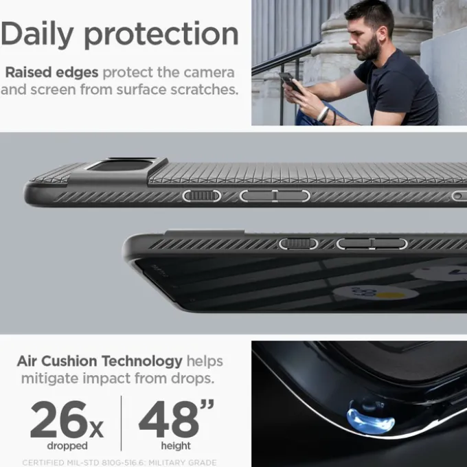 Etui Spigen Liquid Air Google Pixel 8 Pro Matte Black Case