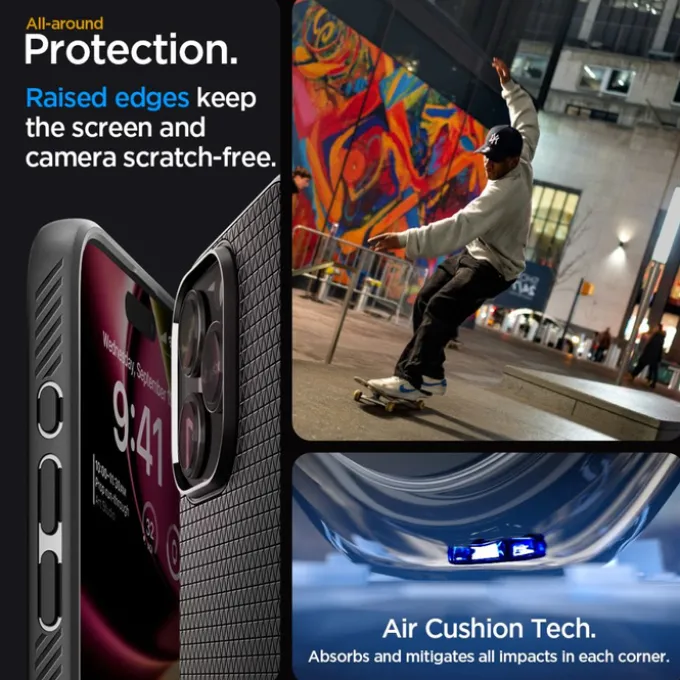 Etui Spigen Liquid Air iPhone 15 Pro Max Matte Black
