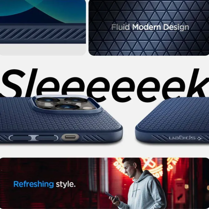 Etui Spigen Liquid Air iPhone 14 Pro Navy Blue
